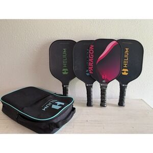 Helium Paragon Pickleball Paddles Fiberglass Lightweight Honeycomb Core (Set 4)